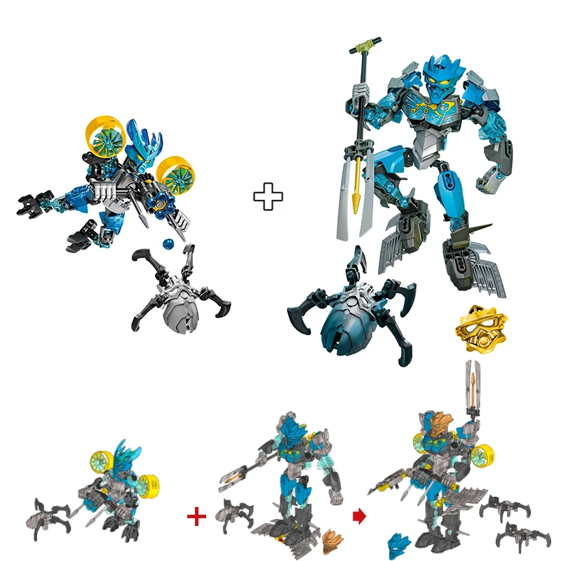 Новые конструкторы Bionicle Ice Master Golden Mask 2-в-1: Воины, фигурки, роботы-мехи, игрушки для мальчиков, подарки (art.: 3920d8dec1fca) - 3920d8dec1fca