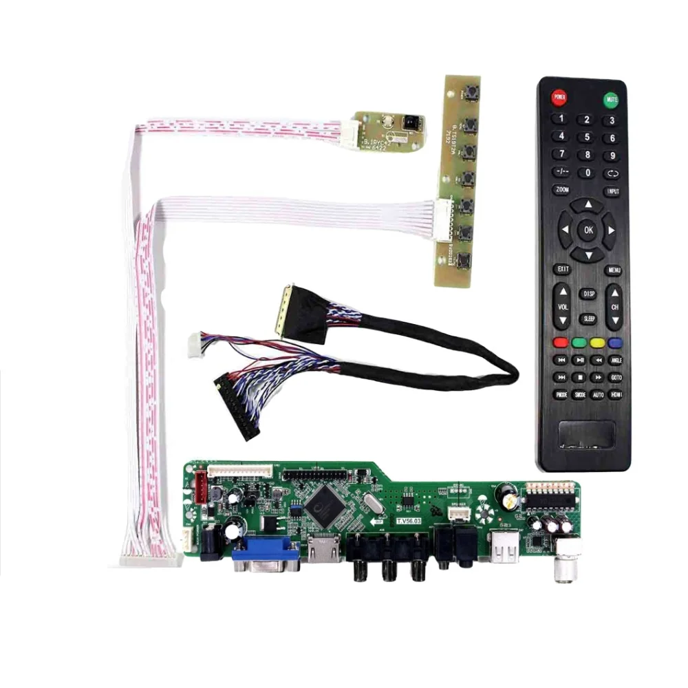 

TV+HDMI+VGA+AV+USB Controller Board Driver Monitor Kit For N156B6 N156B6-L03/L04/L05/L06/L07/L08/L10/L0A/L0B/L0D LCD LED Screen