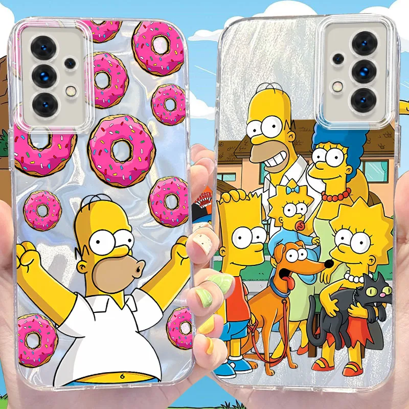 Чехол Simpsons для Samsung Galaxy S24 S23 Ultra Plus S21 FE A73 A72 A71 A54 A53 A52 A51 A50 A34 A33 A32 4G