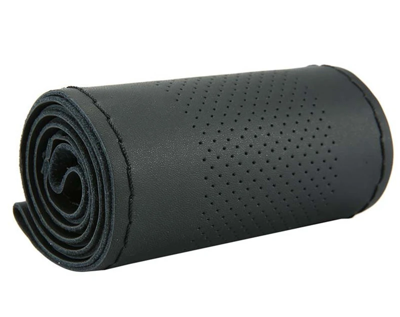 

Чехлы на руль автомобиля, оплетка, сделай сам, 38 см, мягкие чехлы из искусственной кожи, автомобильные чехлы с иглой и нитью, автоаксессуары