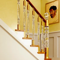 acrylic stairs handrails luxury balusters guardrail for home decoration mall swimming pool