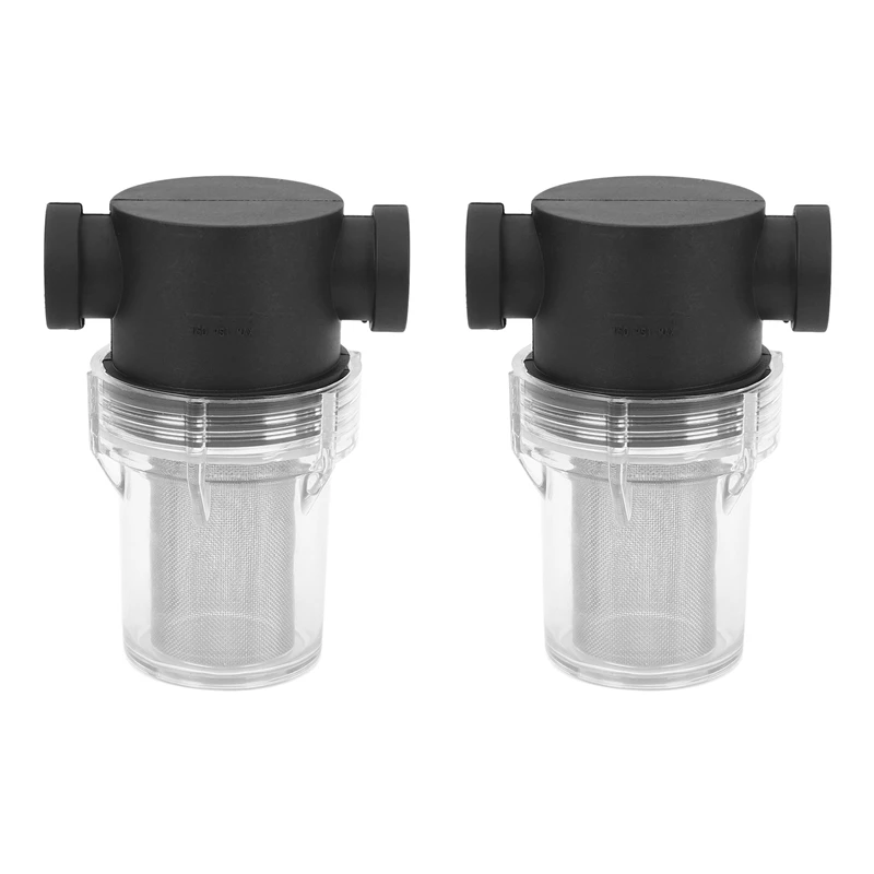 

2X Car Washing Filter 1/2 Inch Inline Mesh Strainer Water Pump Irrigation High Flow Pipeline Filter Gardening Inlet