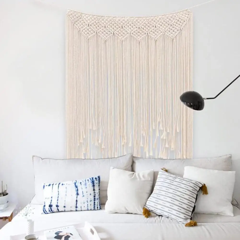 

Wall Hanging Boho Tapestry Woven Home For Apartment Bedroom Large Macrame Handwoven Bohemian Tassel Curtain Wedding Backgro Q4I7