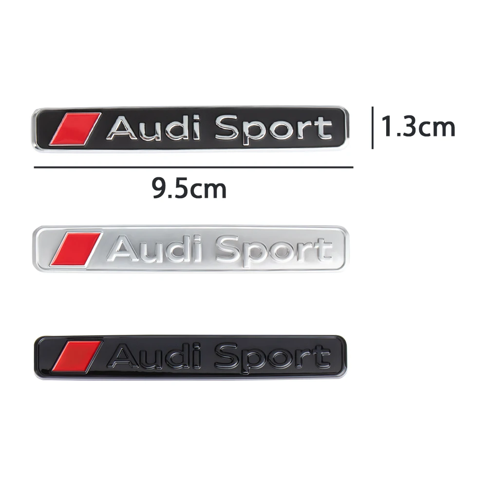 Фото Наклейка-эмблема Audi Sport для автомобиля, 1 шт., аксессуар для авто, центральная накладка для Audi A3 8P B8 RS A6 C7 8V B9 B7 A5 Q5 C5 C8 8L Q7 №4