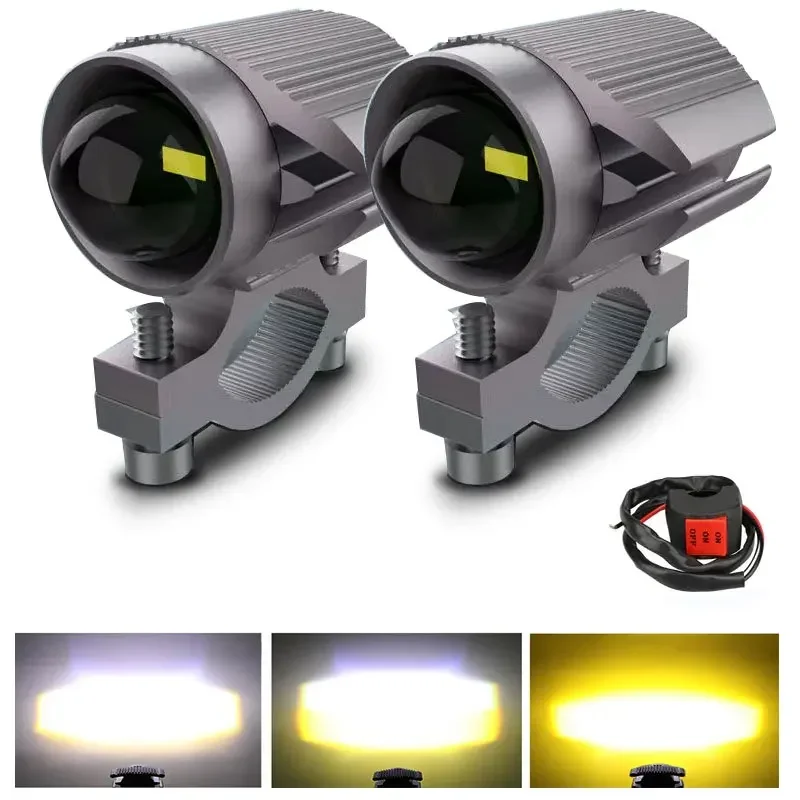 Вспомогательная противотуманная фара для мотоцикла Explorer, двухцветная линза, проектор дальнего света, 12 В, 24 В, 180 Вт для BMW R1200GS, ATV, внедорожная лампа