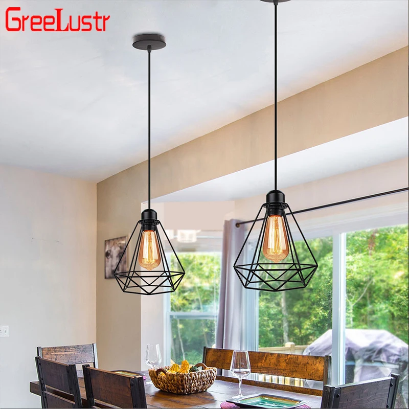 

Retro E27 Hanging Ceiling Lamps Industrial Modern Chandelier For Bedroom Lighting Pendants Vintage Indoor Lighting Dining Room