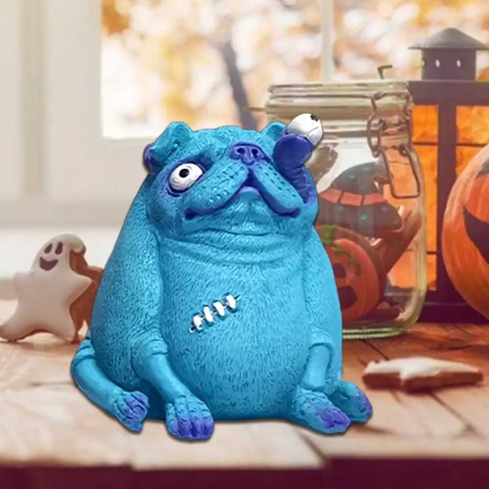 Садовая статуя бульдога зомби Dedcor Хэллоуин из смолы уличное украшение для дома и