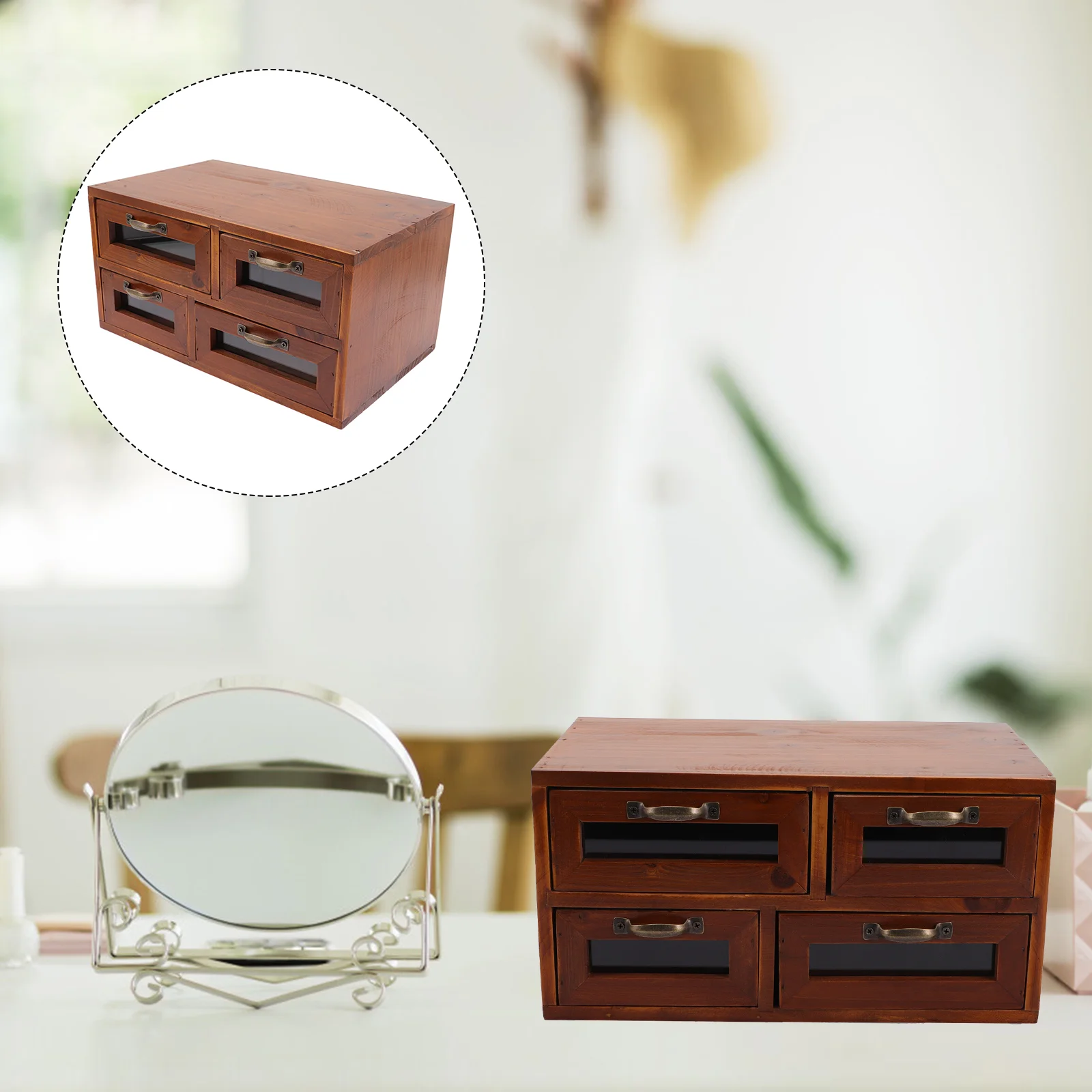 

Makeup Drawers Skin Care Product Box Cosmetics Organizer Vintage Skincare Case Style Makeups