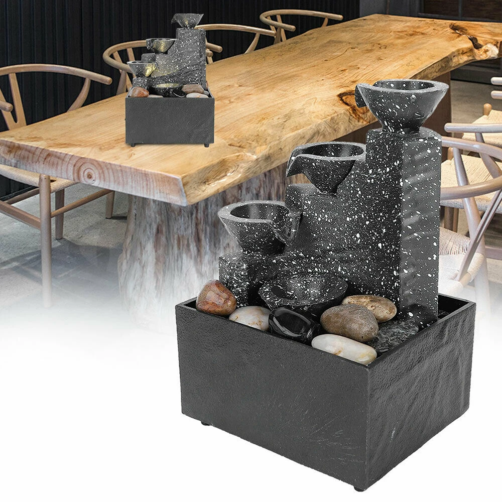 Настольный настольный фонтан функция воды офисный кабинет зарядка через USB декор