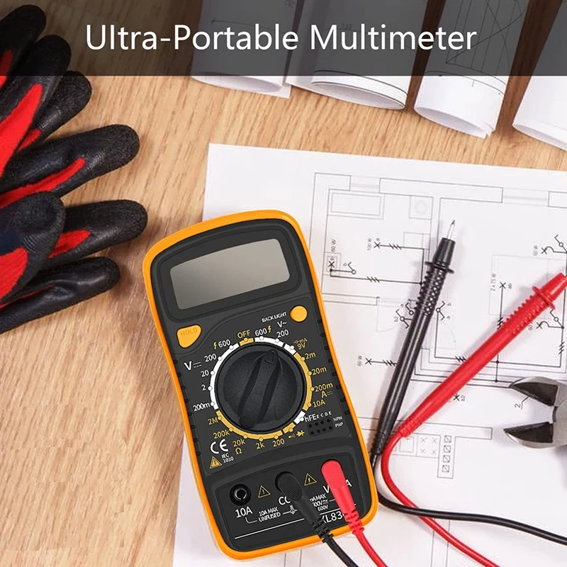 Акция! Цифровой мультиметр вольтметр тестер Подсветка ЖК измерительный