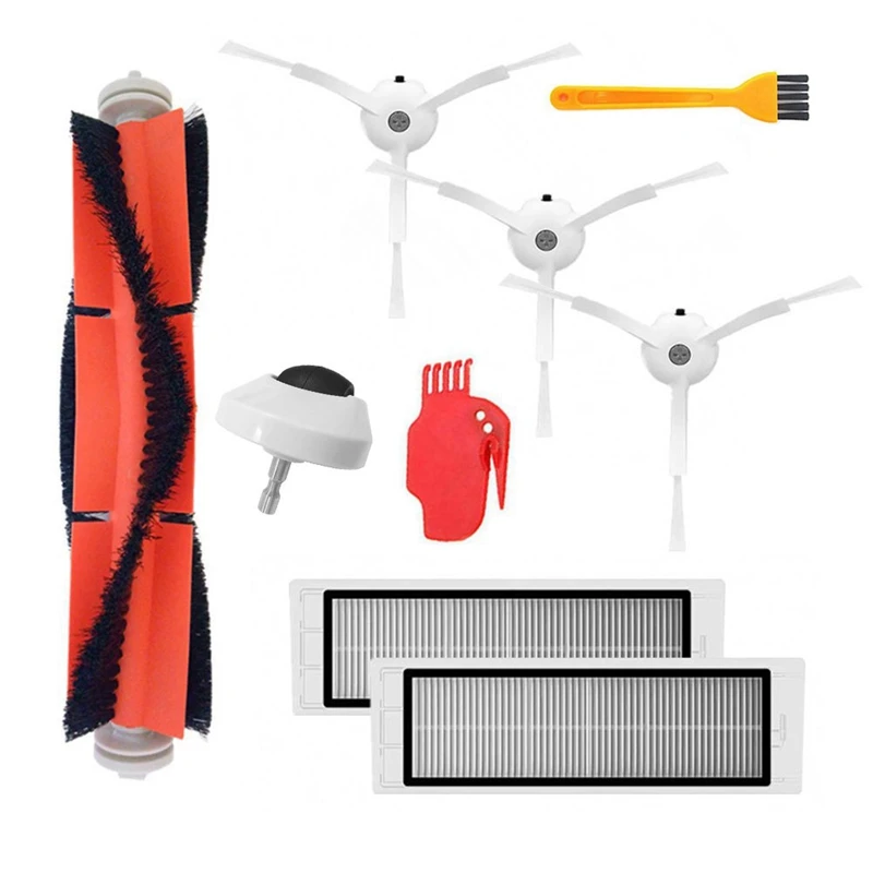 

Main Brush Side Brush HEPA Filter Replacement Accessories Compatible For Roborock S50 S51 Robots Vacuum Cleaner