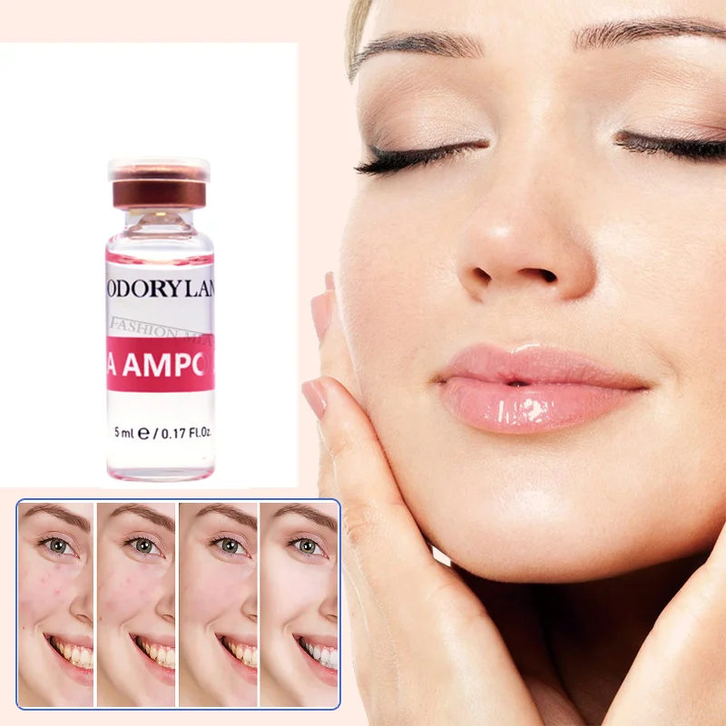 

Hyaluronic Acid Ampoule Bottle 5ml Whitening Skin Repair Essence Smear Hyaluronic Acid Refill for Microneedle Instrument