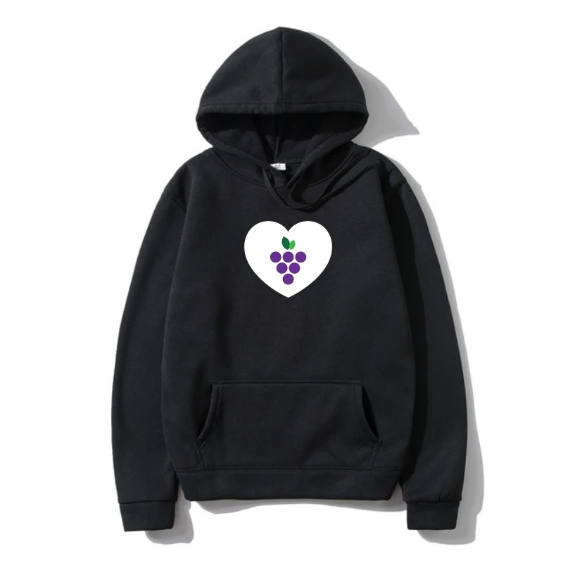 

Wine Love Grapes Outerwear Hoodys Hoody 100% Cotton Humor Men Crewneck Pullover Prin Outerwear Men Summer Style Sale 100 % Cotto