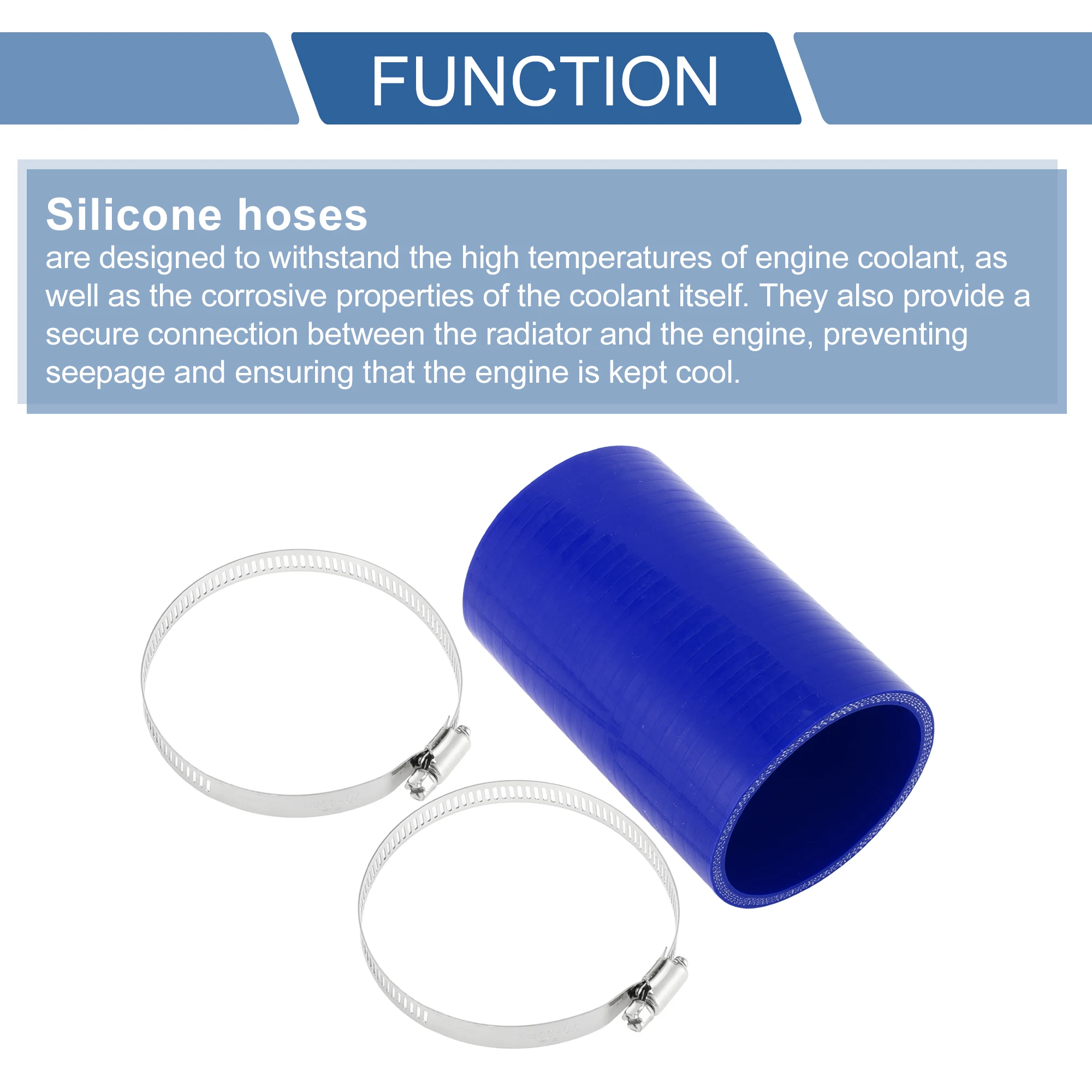 UXCELL 48/51/54/57/60/63/68/70/76/80/83/90/127/152 мм ID 127 длиной 0 градусов автомобильный силиконовый