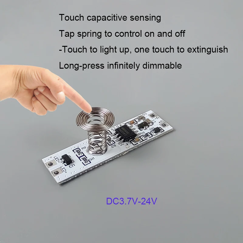 Индивидуальный пружинный переключатель светодиодный диммер управления 3 7 В-24 В 48