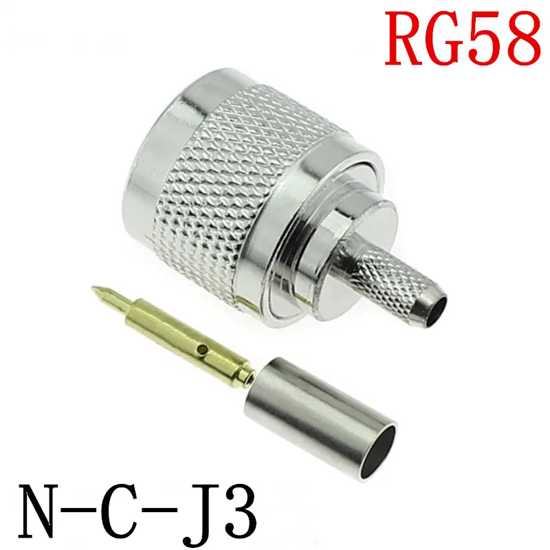

Бесплатная доставка 50 шт. соединитель N штекер обжимной 50-3 кабель RF RG58 адаптер коаксиальный высокого качества