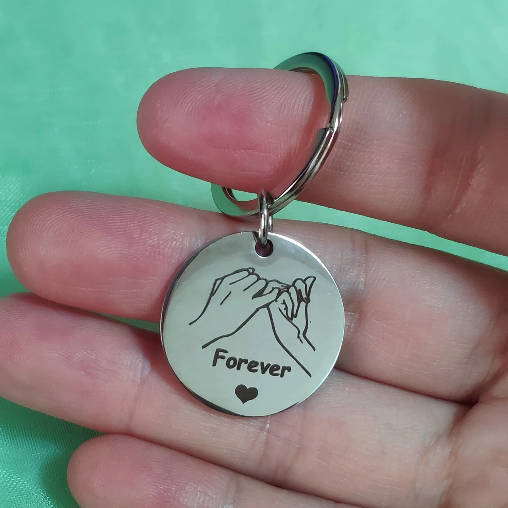 Модный брелок из нержавеющей стали для пары друзей в подарок вечная ручка-брелок