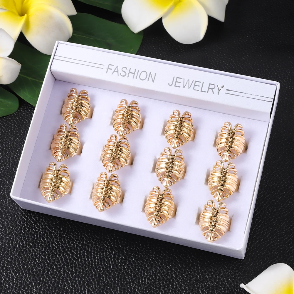 

Sale 12 pcs Pearl Rings Hawaiian Polynesian Wholesale Price Gold Plated Heart Turtles Ring Set Jewelry for Women Free Shipping