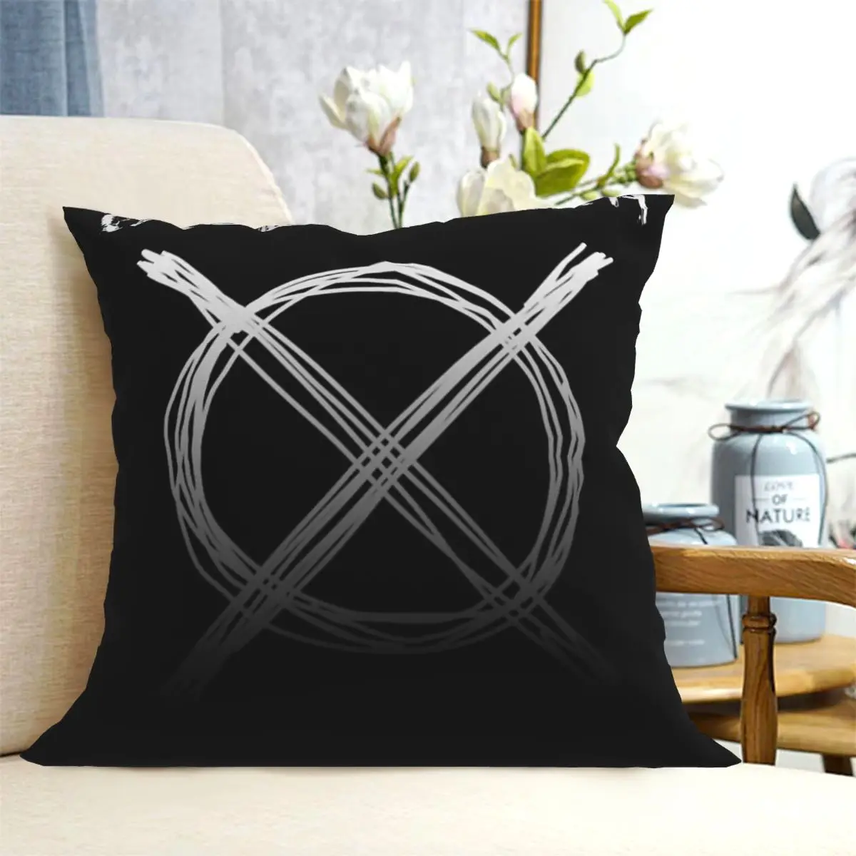 

Creepypasta Vintage Printed Linen Throw Pillow Cover Dining Room Decor Cushion Cover For Sofa Desk Car Seat