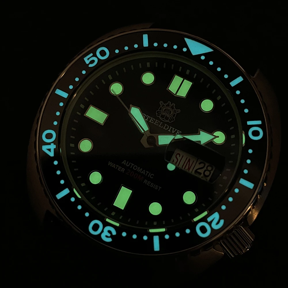 Часы STEELDIVE King Мужские механические Роскошные водонепроницаемые наручные с