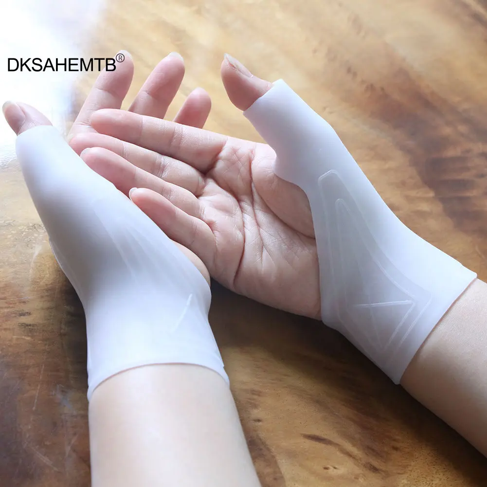 

1pcs Silicone Gel Therapy Wrist Thumb Support Gloves Arthritis Pressure Corrector Gloves Carpal Tendonitis Protection Gloves