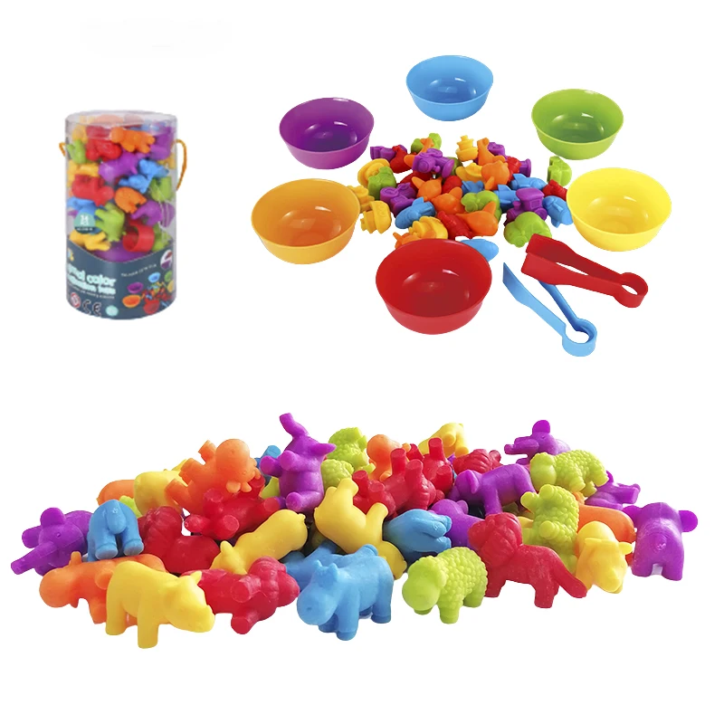 

Игра Детская познавательная животная цветная игрушка-Радуга Монтессори Сенсорная головоломка тренировочные подарки мотор Радуга образование хорошо