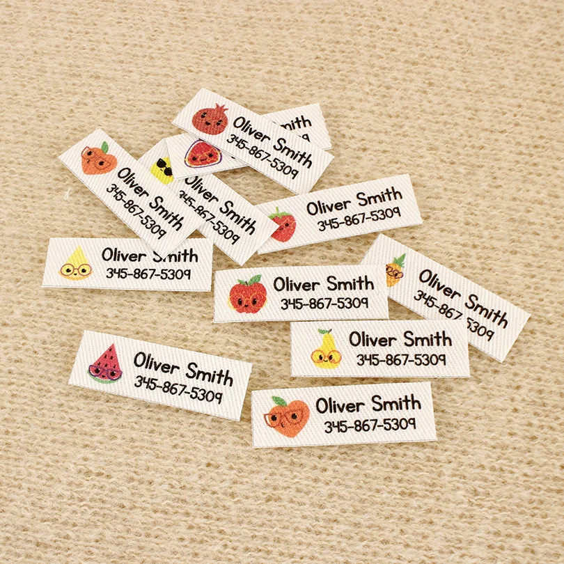 

Custom school labels, Ironing Labels, Personalized Name, Clothing, personalized fruit,Children's names,brand tags(TB5658)