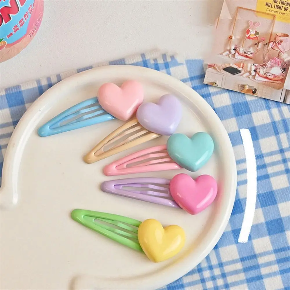 

5Pcs Korean Lovely Love Heart BB Clips Sweet Hairpins Hair Clips Y2K Side Clip Bangs Clips Headwear Hair Accessories
