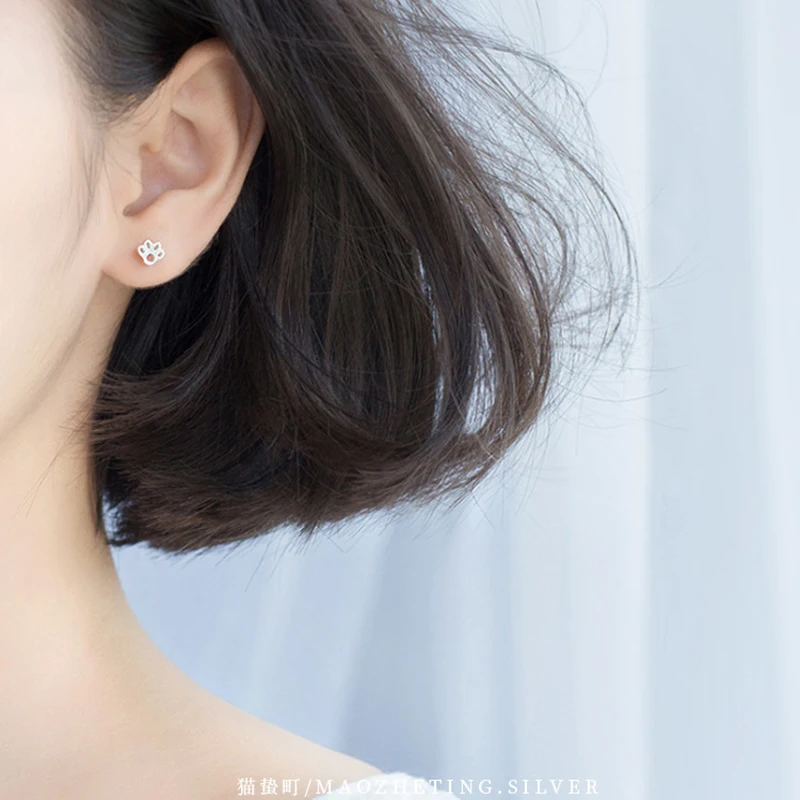 Модные серьги-гвоздики в форме сердца лука бабочки Дельфина звезды медведя кошки