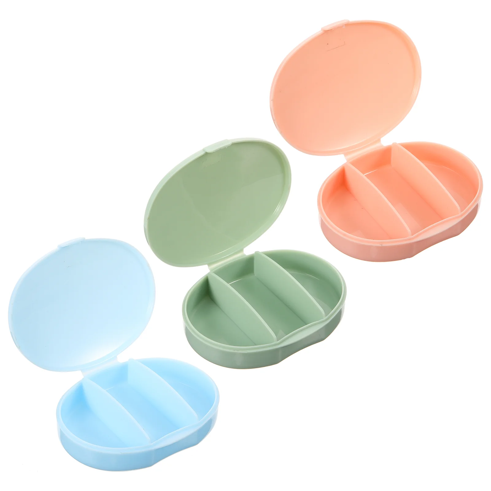 

3 Pcs Small Plastic Containers Storage Box Cases Organizer Portable Household Dispenser Travel Holder