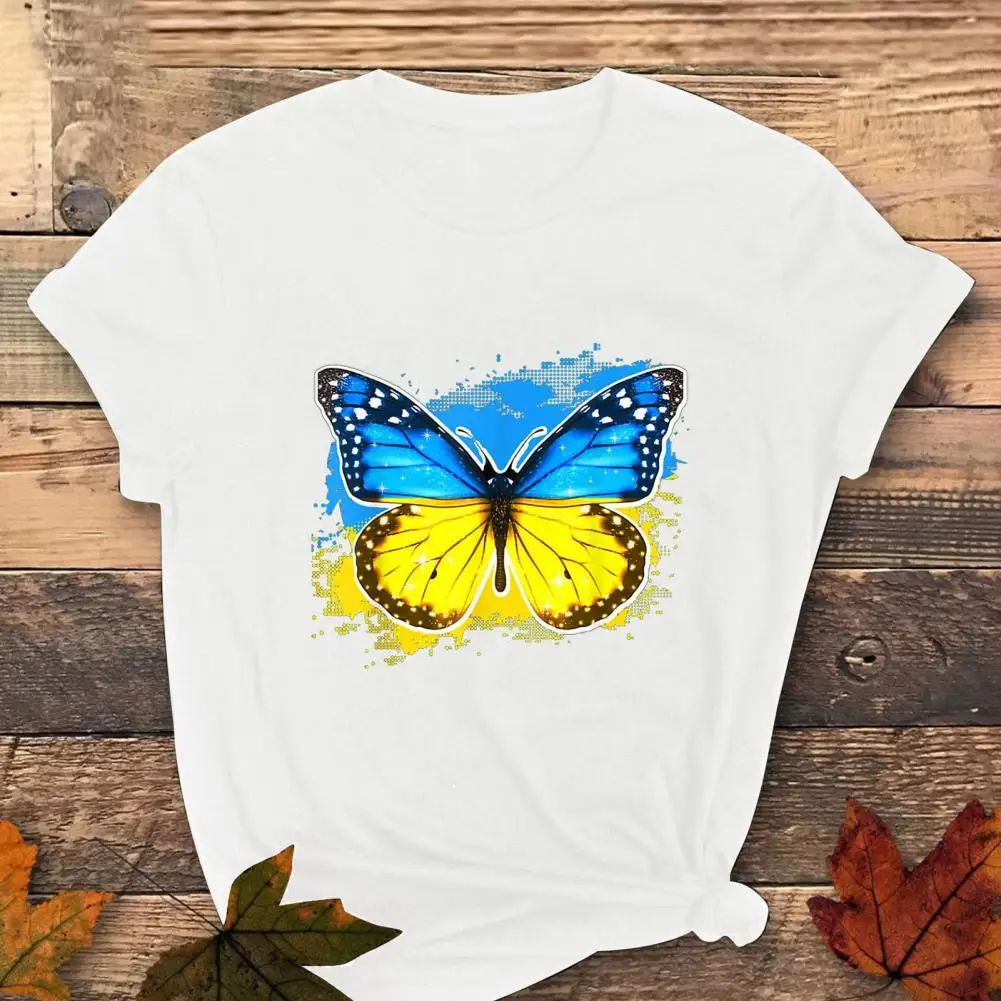 

Trendy Comfortable Women T-shirt Summer Blouse Breathable Artistic