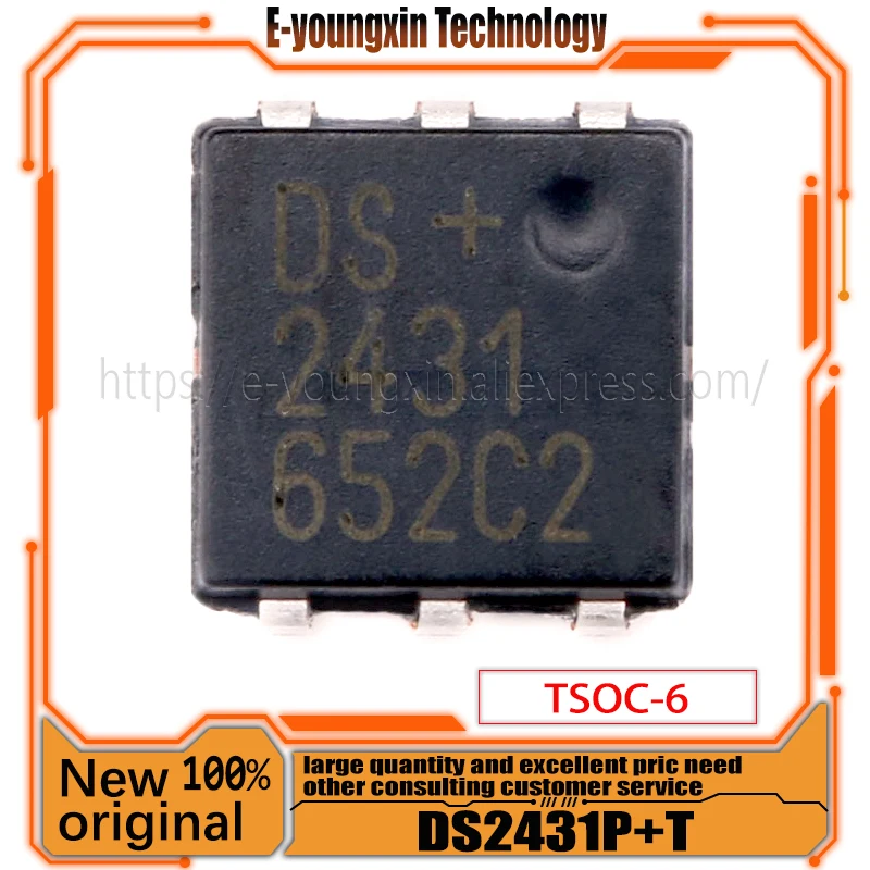 

10 шт./лот DS2431P + T & R TSOC6 DS 2431 P + T & R IC EEPROM 1 кбит 1 провод 6tsoc DS2431P + DS + 2431 DS2431PTR DS2431