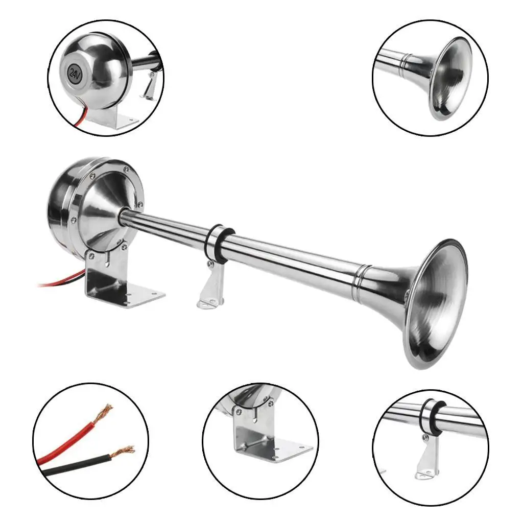 

24V 150DB Single Trumpet Air Horn Compressor Kit for Truck Lorry Boat Train