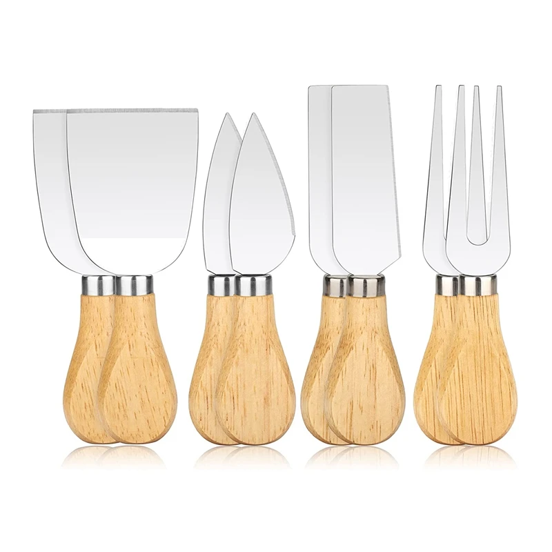 

8-Piece Set Of Premium Cheese Knives - Stainless Steel Mini Cheese Knife Set For Charcuterie Board, Cheese Knife