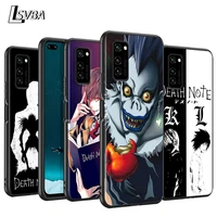 death note comic anime silicone cover for huawei p50 p40 p30 p20 pro p10 p9 f8 lite e plus 2016 5g black tpu phone case