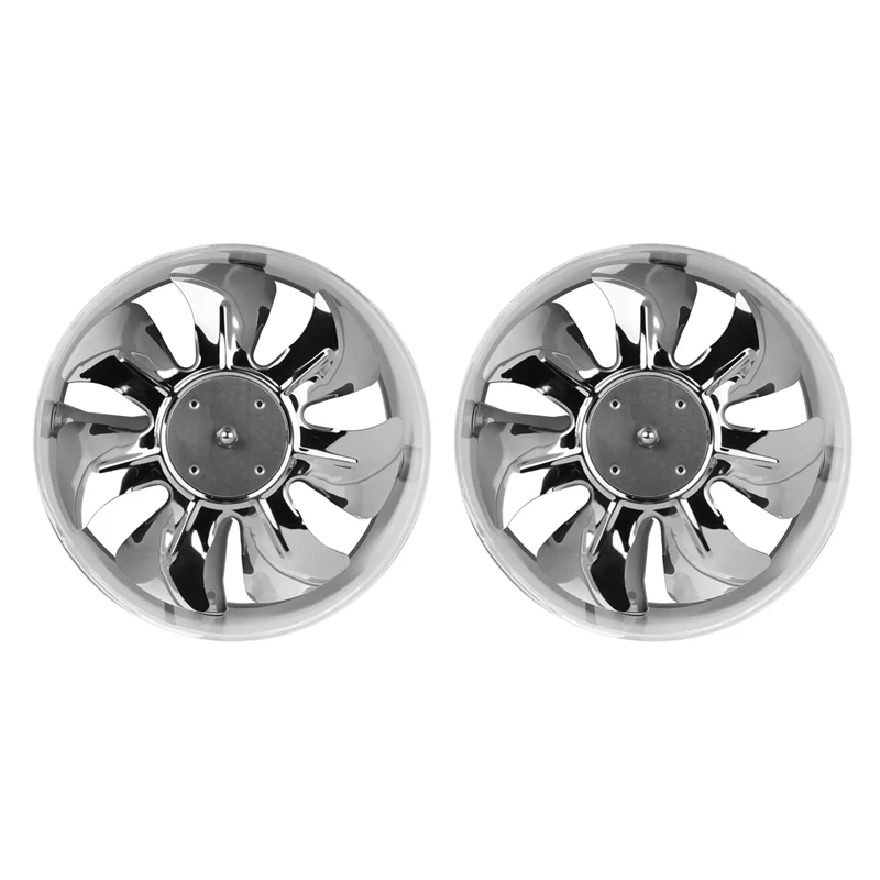 

2X 220V Inline Duct Fan Booster Exhaust Blower Air Cooling Vent White - 4 Inch