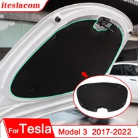 new tesla model 3 front trunk soundproof cotton accessories for model3 2017 2021 2022 car sound insulation hood protective pad
