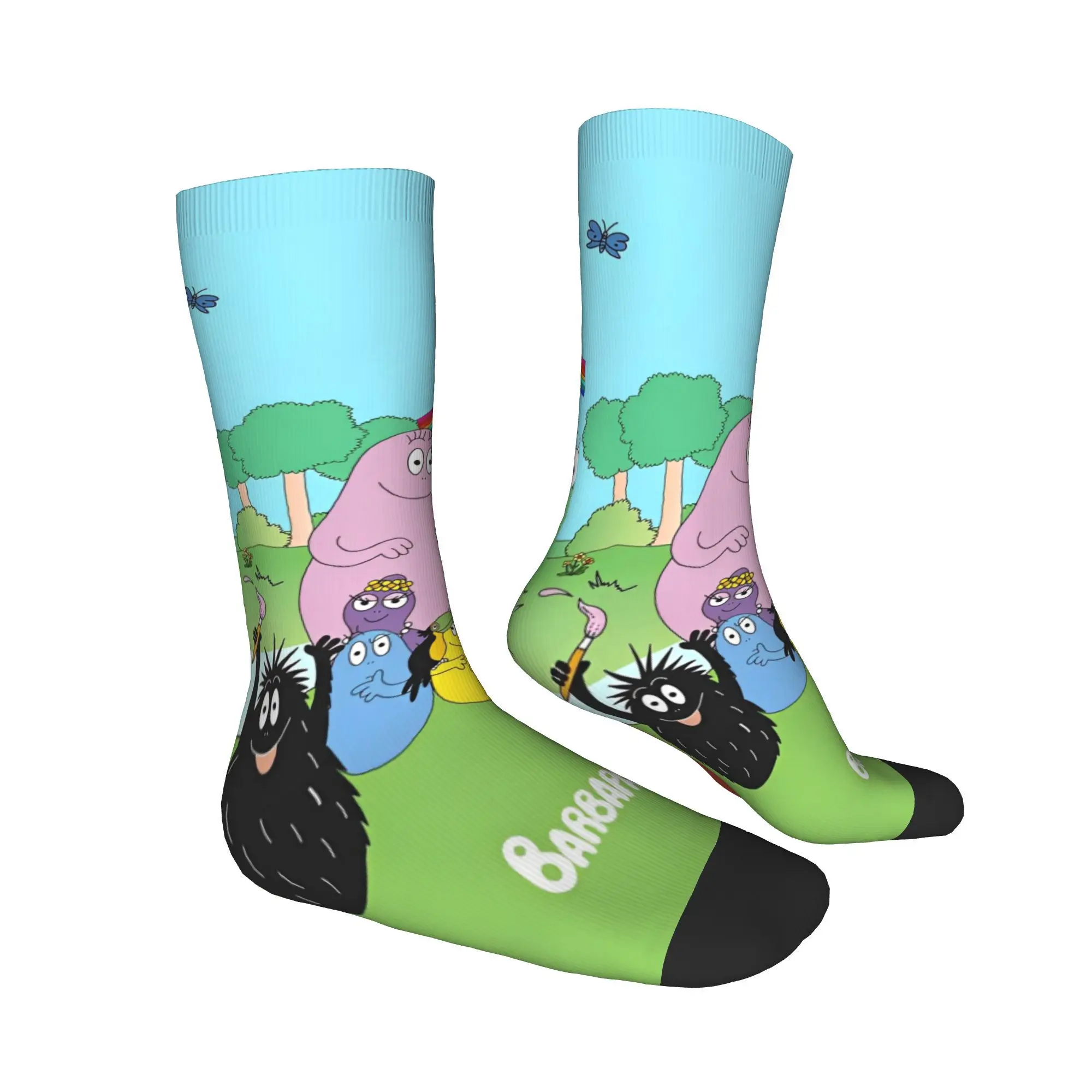 Носки barbapпа с мультяшным рисунком мужские эластичные носки