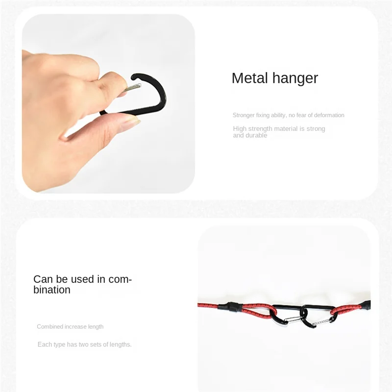 

6 шт., эластичный шнур для багажа, 15 см/20 см/50 см