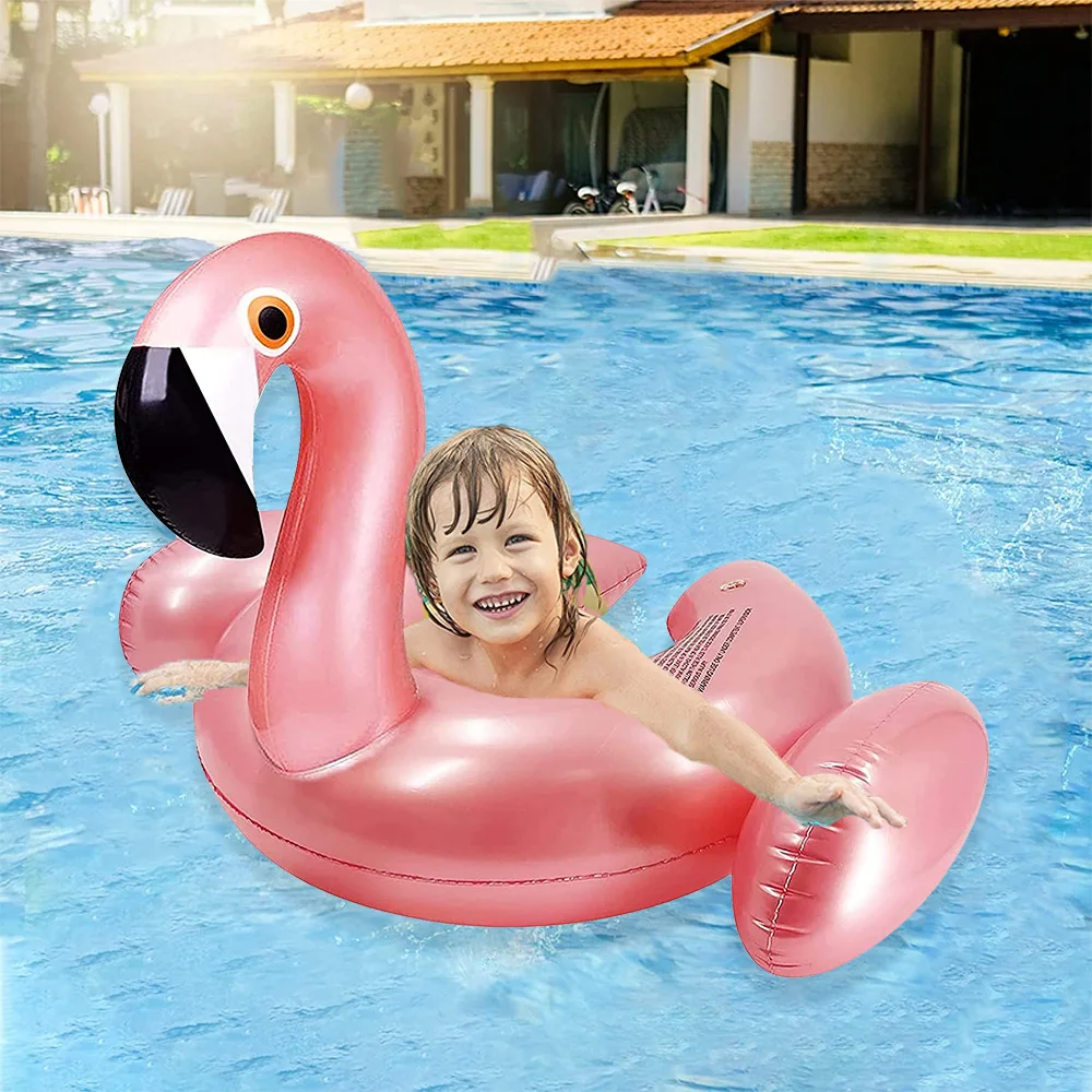 

Розовое надувное кольцо-фламинго для плавания, ПВХ