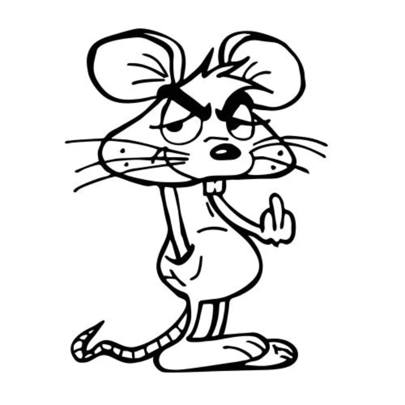 ПВХ Menarik Mobil Mouse Stiker dan Koper Decoration Интересный Warnaelea Disesuaikan 17 см * 13