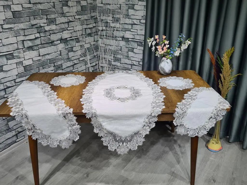 

Land Of dowry Selina 5 Piece Linen Lounge Set Cream Silver