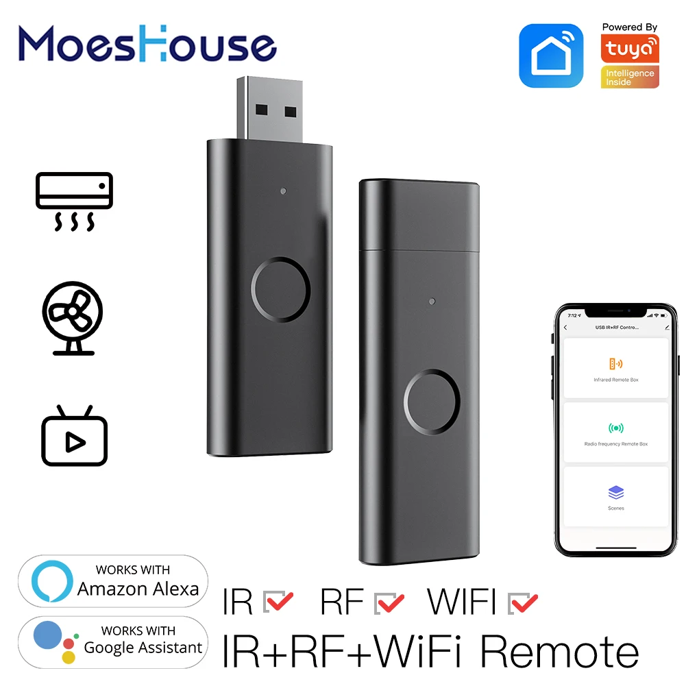 Смарт-пульт дистанционного управления MoesHouse Tuya беспроводной инфракрасный Wi-Fi