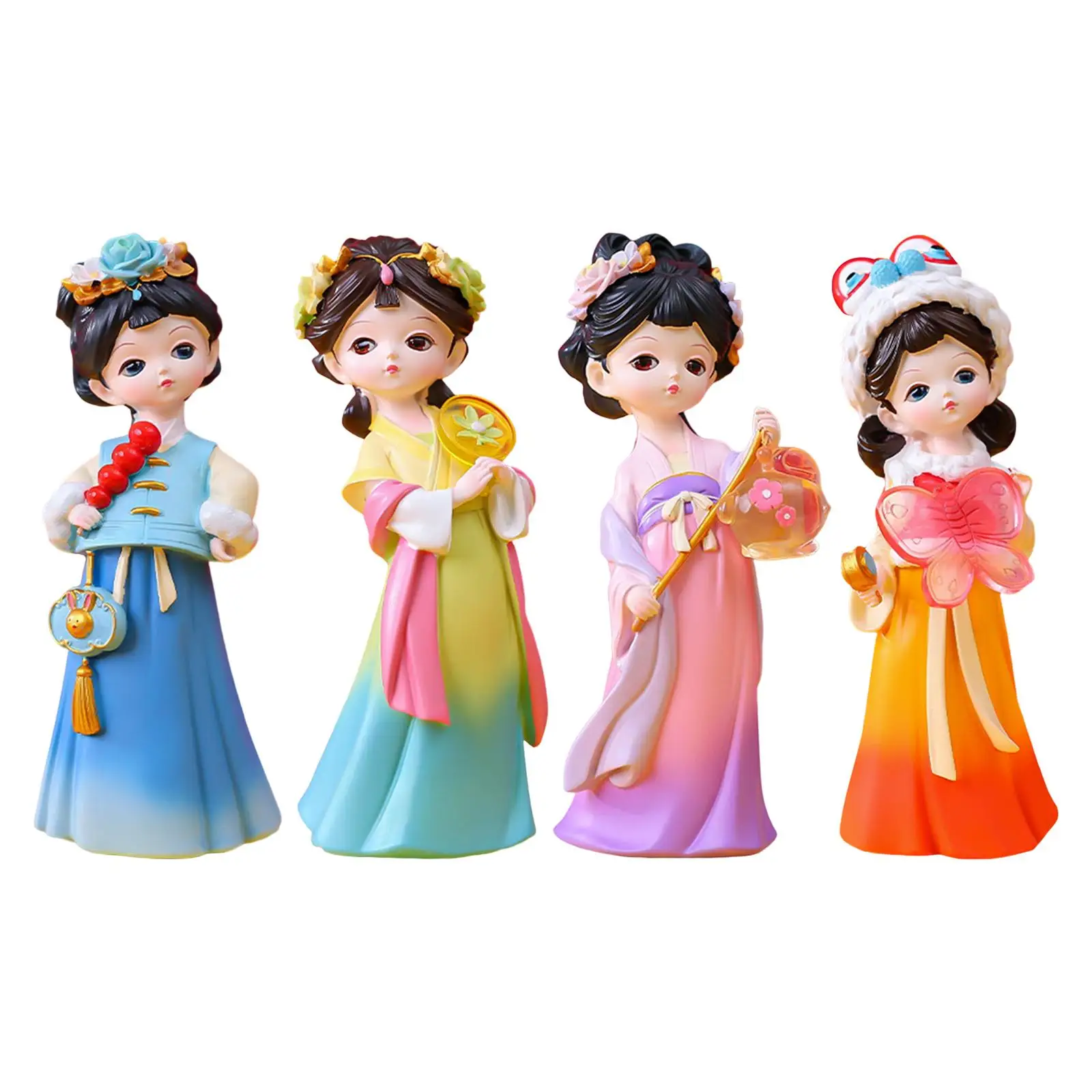 

Традиционная китайская статуя для девочек, скульптура, стол для новоселья, полимерные статуэтки