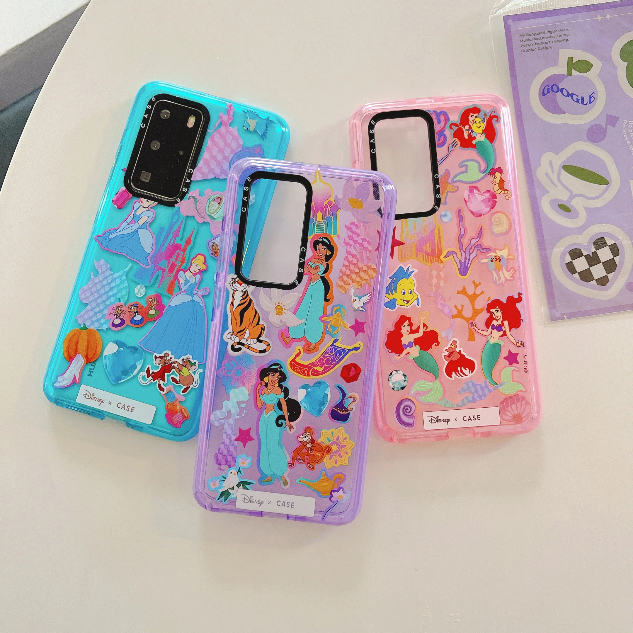 

Disney Princess Ariel Jasmine Cinderella Phone Case For Huawei Mate 30 40 P30 P40 Pro Nova 6 Shockproof Cover