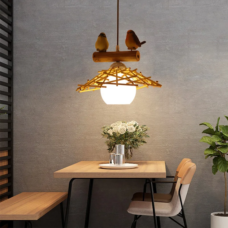 

Creative Household Store Glass Pendant Lamps Nordic Restaurant Bar Pendant Light Modern Personality Living Room LED Hanging Lamp