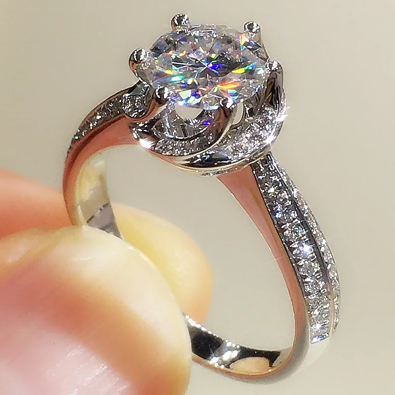 

New Trend Eternity Wedding Rings for Women Brilliant CZ Temperament Elegant Marriage Engagement Accessories Classic Jewelry