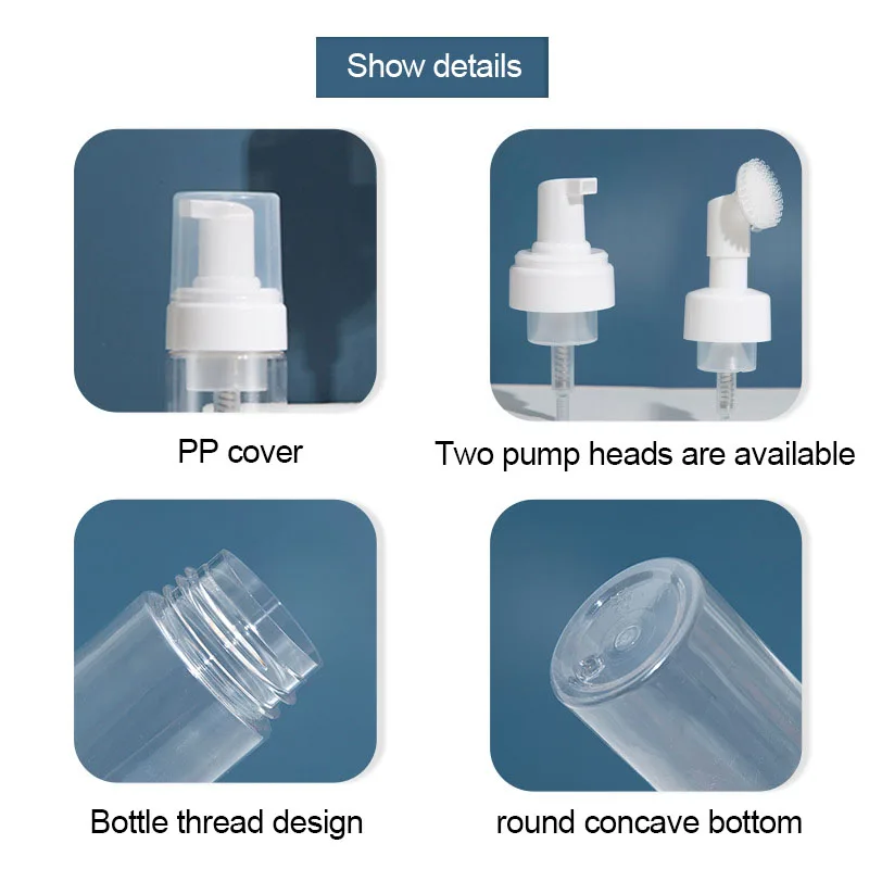 Прессовая силиконовая насадка для пустой бутылки с помпой для пены Froth Foaming для очищения лица и рук, изготовитель моющего средства для очищения лица.