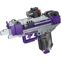 uzi submachine gun csgo game simulation weapon building blocks compatible diy children assemble bricks toys kids ww2 gun gift