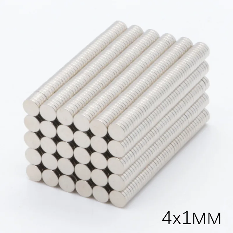 

300Pcs 4x1 mm Neodymium Magnets N35 Super Powerful NdFeB Magnets Small Round Magnetic Magnets Imanes Aimant Disc 4*1 mm